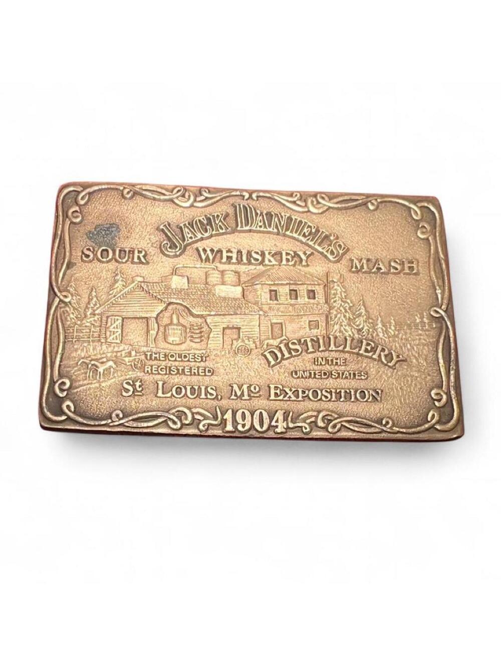 VINTAGE 1970s JACK DANIEL'S WHISKEY LIQUOR BELT BUCKLE